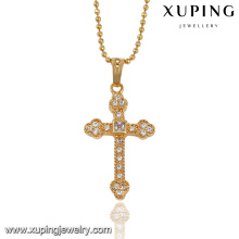 32546 - Xuping Модный Шарм 18k позолоченный крест Кулон 